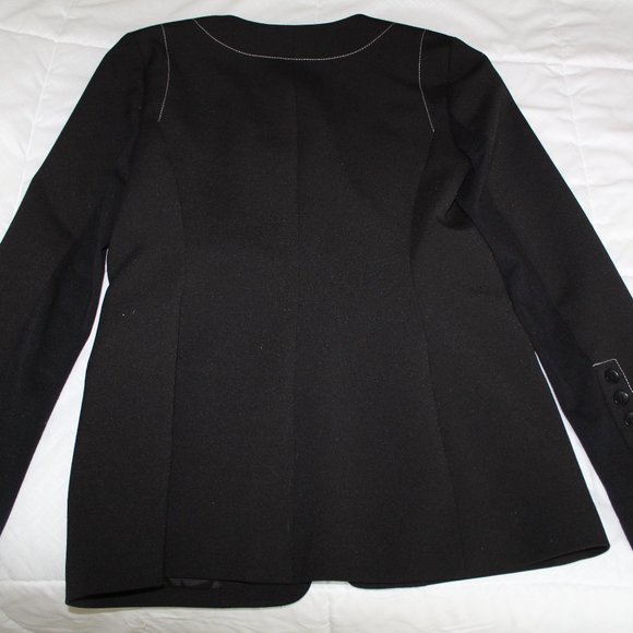 BCBGMAXAZRIA BLACK CLASSY LINED BLAZER JACKET SMALL - Picture 6 of 8